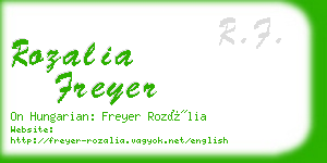 rozalia freyer business card